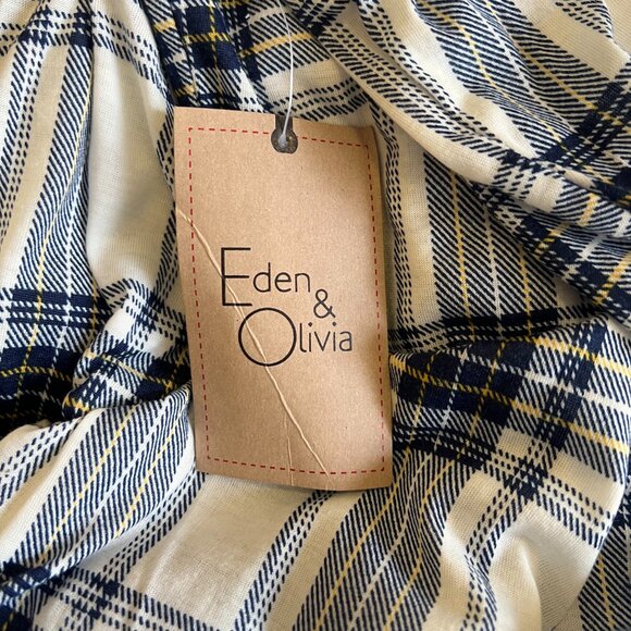 Eden & Olivia Blue Plaid Flannel Shirt - Picture 4 of 4